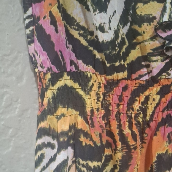 Lane Bryant Pink and Orange Patterned Dress Size 16 - Picture 5 of 9